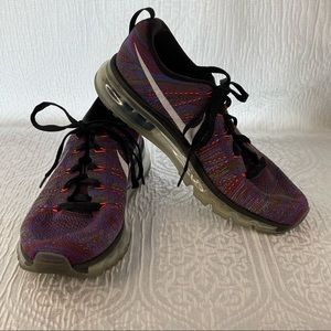 Nike FlyKnit Max Athletic Running Sneaker 620469-016 Purple Blue Men’s Size 8